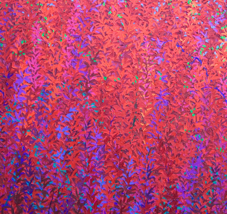 A Forest of Reds - 50" x 50"