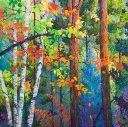 Autumn Maples and Blue Spruce  - 4ft x 4ft
