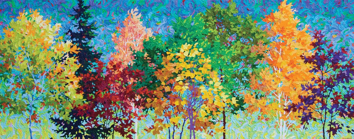 Conversation on Garcia Street -24" x 60
