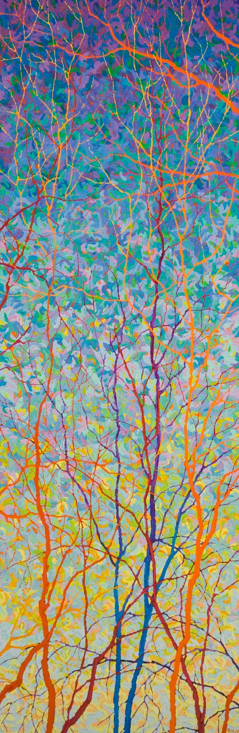 Green Doorway - Fluorescent Evening Light - 72" x 24"