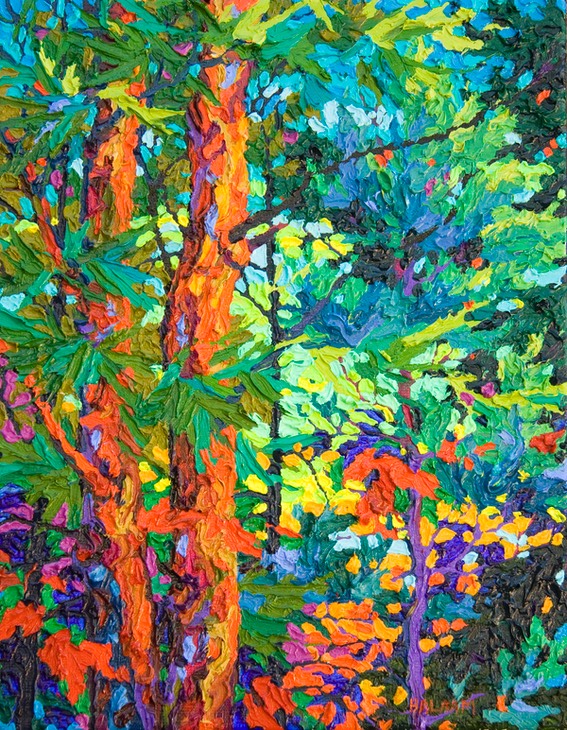 Gaze - Vermilion Twilight  - 14" x 11"