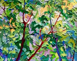 Day Glimpse - Red Branches III - 12" x 15"